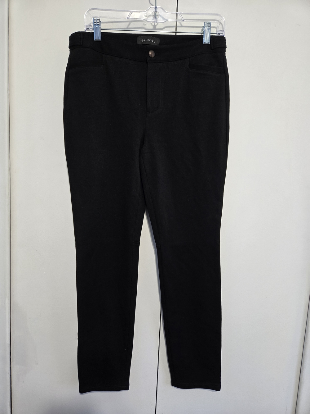Talbots Lexington‎ Pant Size 4 Black Stretch Slim Ankle Career Pants